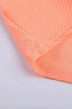 Tankinis Orange Printed Splicing Racerback Tankini