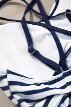 Tankinis Tummy Control Tankini Swimsuit - Blue Stripe