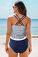 Tankinis Tummy Control Tankini Swimsuit - Blue Stripe