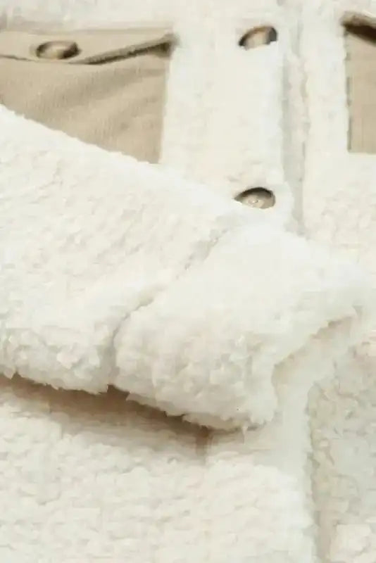 Teddy Coats Cozy Beige Teddy Coat