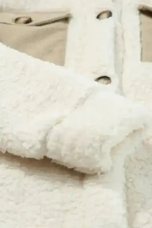 Teddy Coats Cozy Beige Teddy Coat