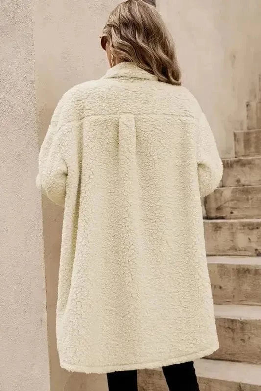 Teddy Coats Cozy Beige Teddy Coat