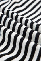 Tees BowVogue Women's Striped T-Shirt – Soft Cotton Bow Neck Casual Top