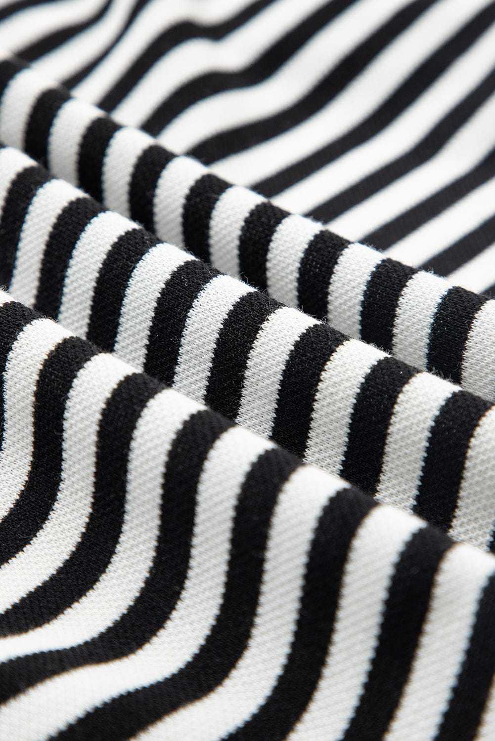 Tees BowVogue Women's Striped T-Shirt – Soft Cotton Bow Neck Casual Top