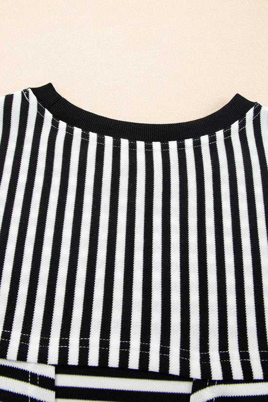 Tees BowVogue Women's Striped T-Shirt – Soft Cotton Bow Neck Casual Top