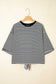 Tees BowVogue Women's Striped T-Shirt – Soft Cotton Bow Neck Casual Top