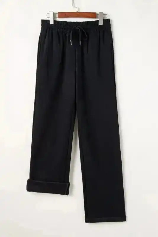 Thermal Pants EasyTone Fleece Lined Trousers - Black