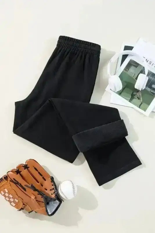 Thermal Pants EasyTone Fleece Lined Trousers - Black