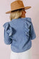 Tops/Blouses & Shirts Dusk Blue Denim Ruffled Shirt