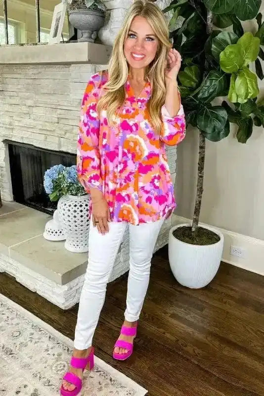 Tops/Blouses & Shirts Mosaic Muse Tab Sleeve Blouse