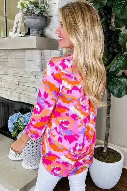 Tops/Blouses & Shirts Mosaic Muse Tab Sleeve Blouse