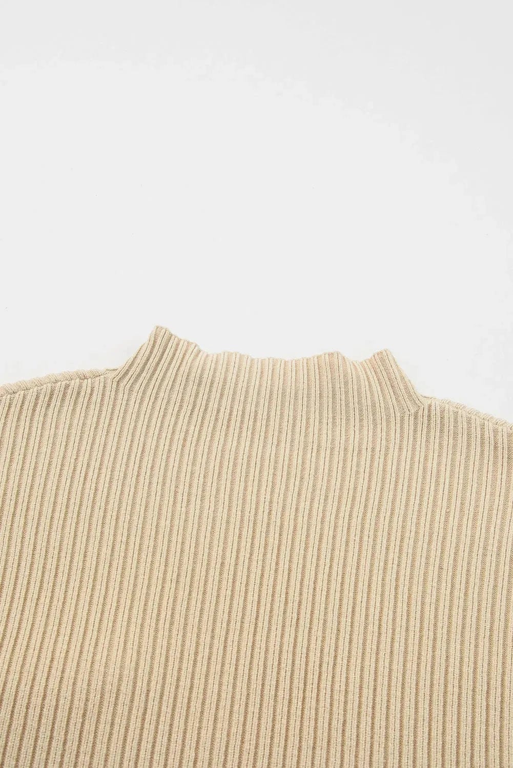 Tops Ribbed Knit Short Sleeve Sweater -  Patch Pocket