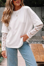 Tops Romantic Lace Long Sleeve Top