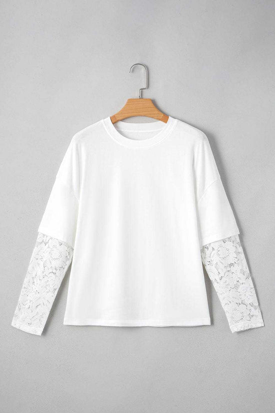 Tops Romantic Lace Long Sleeve Top