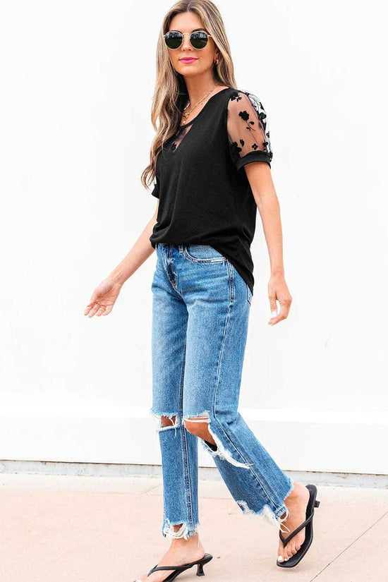Tops & Tees Dark Elegance Lace Tee