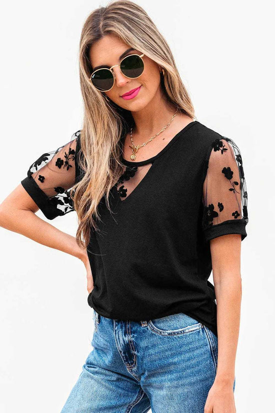 Tops & Tees Dark Elegance Lace Tee