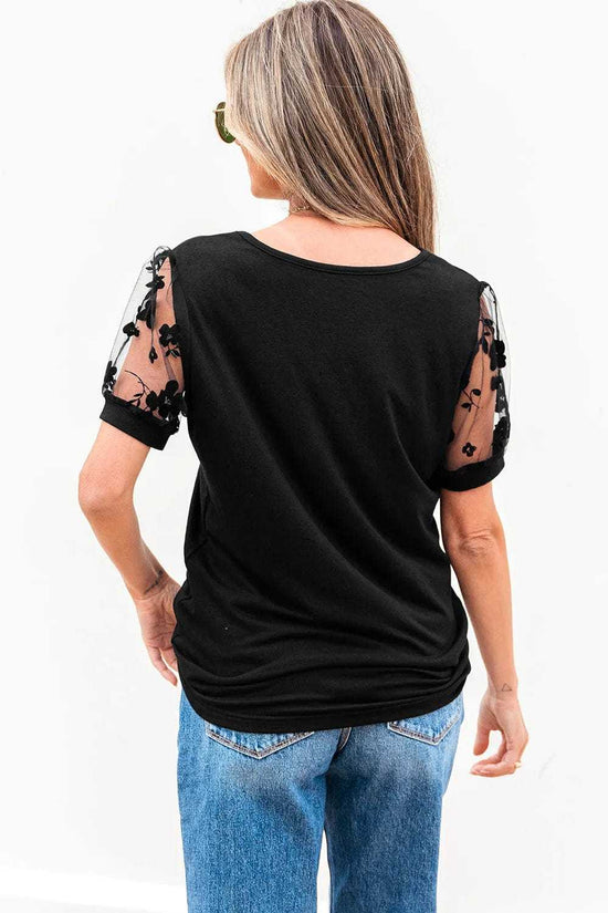 Tops & Tees Dark Elegance Lace Tee