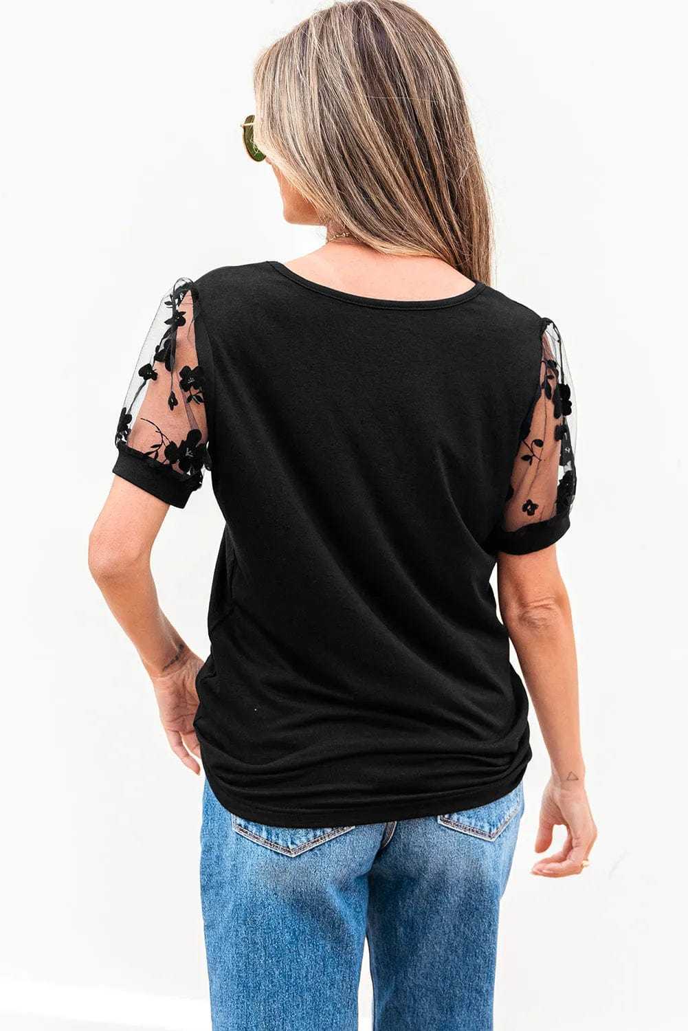 Tops & Tees Dark Elegance Lace Tee
