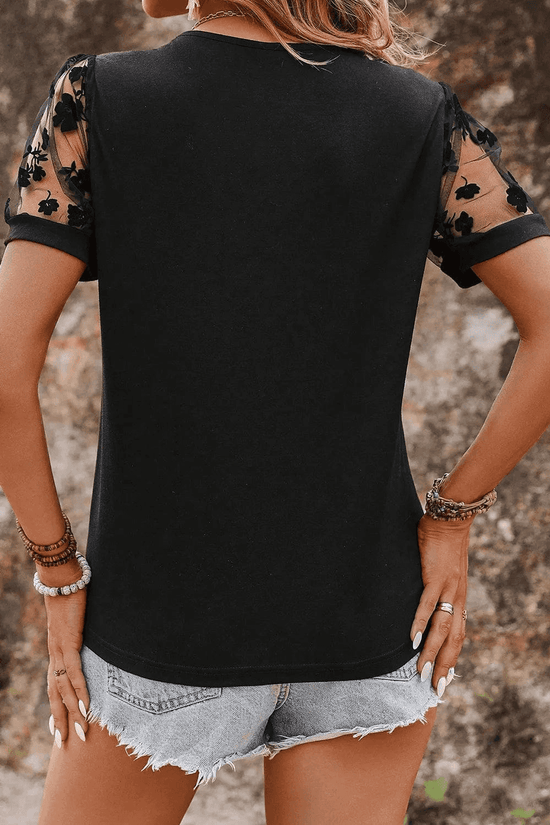 Tops & Tees Dark Elegance Lace Tee