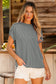 Tops/Tops & Tees Summer Knit Exposed Stitching T-shirt