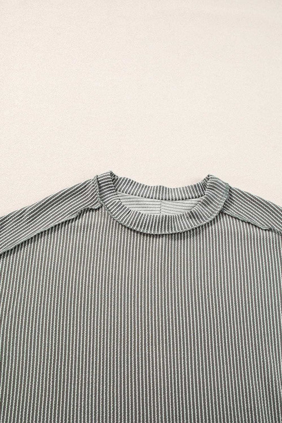 Tops/Tops & Tees Summer Knit Exposed Stitching T-shirt