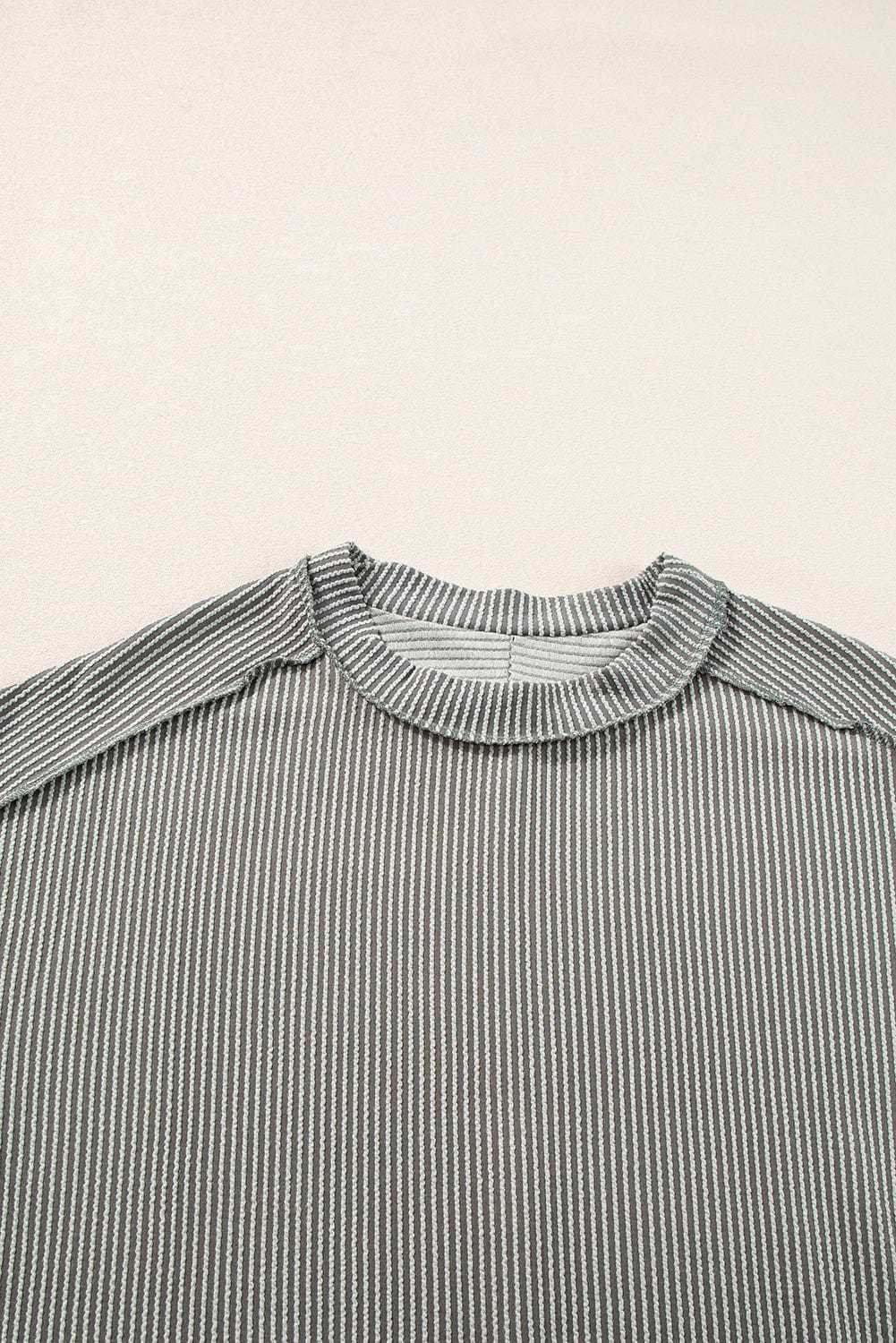 Tops/Tops & Tees Summer Knit Exposed Stitching T-shirt