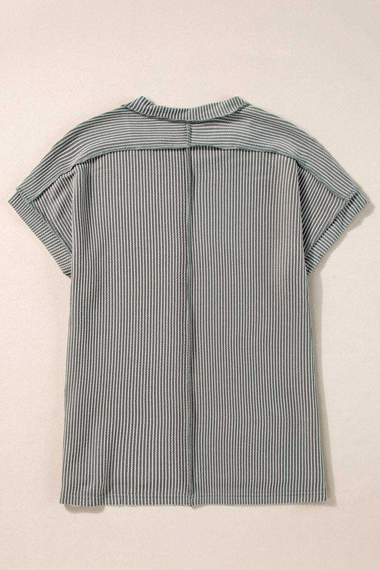 Tops/Tops & Tees Summer Knit Exposed Stitching T-shirt