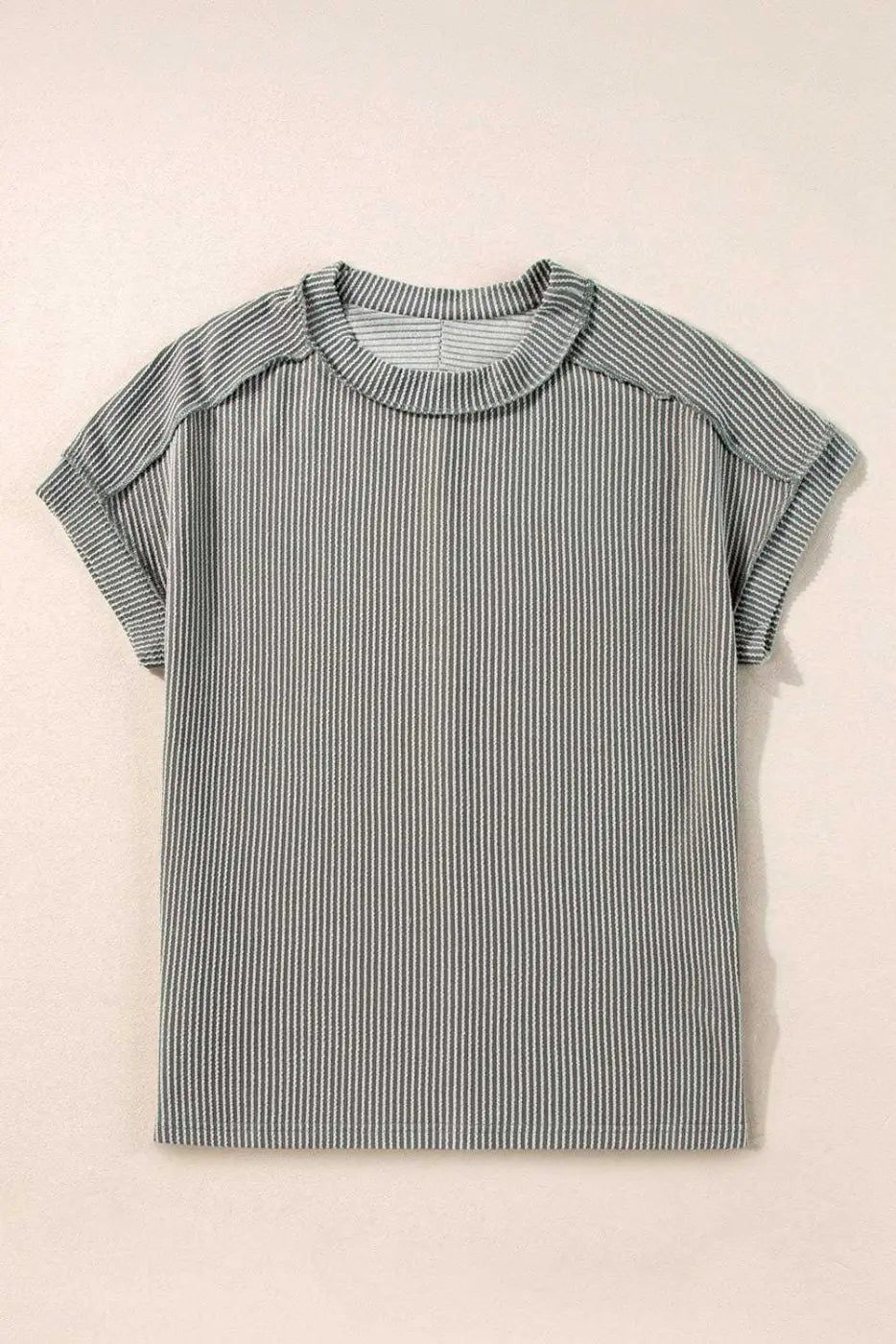 Tops/Tops & Tees Summer Knit Exposed Stitching T-shirt