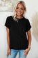 Tops/Tops & Tees Summer Knit Exposed Stitching T-shirt