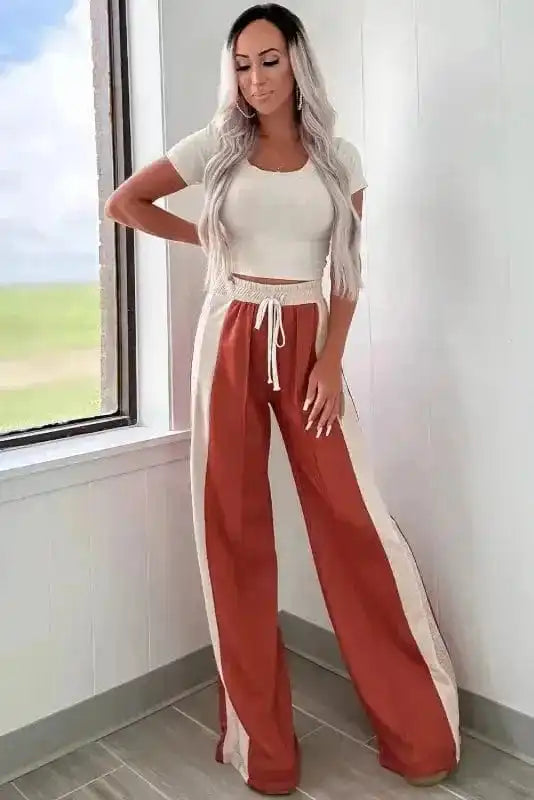 Trousers Flamingo Fiesta Wide-Leg Pants