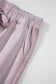 Trousers Satin-Stripe Drawstring High-Waist Pants