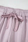 Trousers Satin-Stripe Drawstring High-Waist Pants