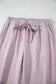 Trousers Satin-Stripe Drawstring High-Waist Pants