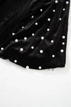 Tunic Tops Onyx Bead Velvet Tunic Top