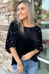 Tunic Tops Onyx Bead Velvet Tunic Top