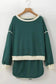 Two Piece Dresses Evergreen Contrast Pullover and Skort Set