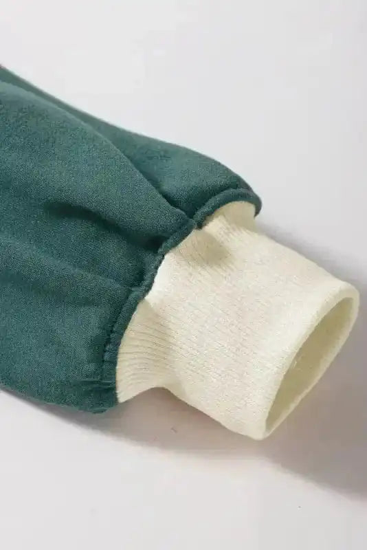 Two Piece Dresses Evergreen Contrast Pullover and Skort Set