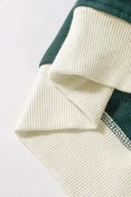 Two Piece Dresses Evergreen Contrast Pullover and Skort Set