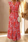Two Piece Dresses Floral Fantasy Co-Ord - Crop Top & Maxi Skirt Set