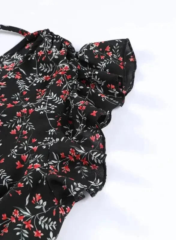 Two Piece Dresses Floral Fantasy Co-Ord - Crop Top & Maxi Skirt Set