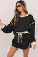 Two Piece Dresses Noir Chic Pullover and Skort Set