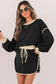 Two Piece Dresses Noir Chic Pullover and Skort Set