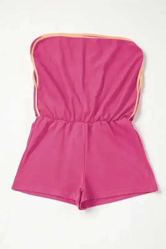 Two Piece Dresses Rosy Contrast Pullover and Skort Set