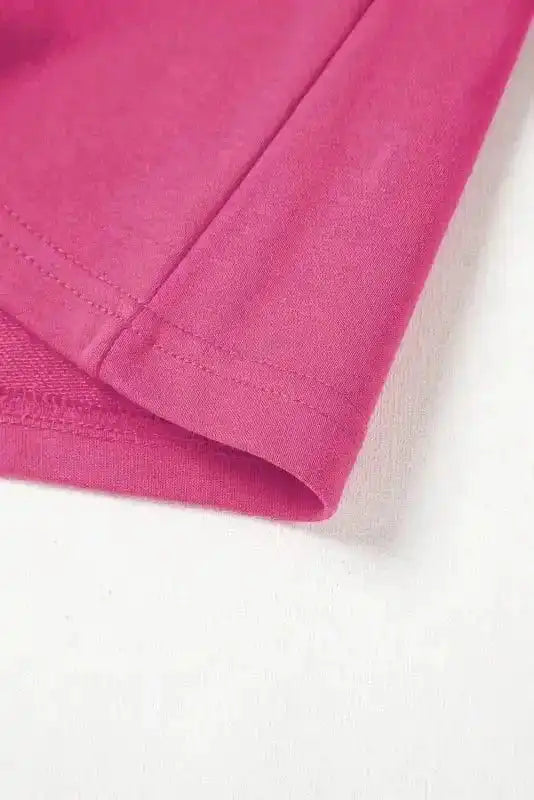 Two Piece Dresses Rosy Contrast Pullover and Skort Set