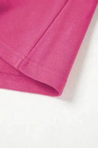 Two Piece Dresses Rosy Contrast Pullover and Skort Set