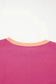 Two Piece Dresses Rosy Contrast Pullover and Skort Set