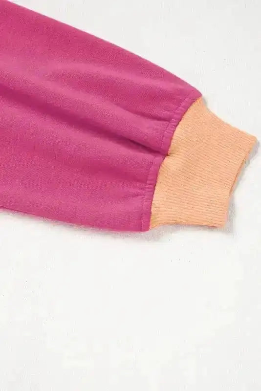 Two Piece Dresses Rosy Contrast Pullover and Skort Set