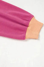 Two Piece Dresses Rosy Contrast Pullover and Skort Set