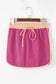 Two Piece Dresses Rosy Contrast Pullover and Skort Set