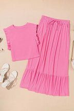 Two Piece Dresses Ruffle Grace Co-ord Skirt Set